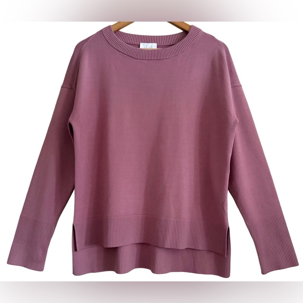 MARELLA Preppy Minimalist Relaxed Fit Dusty Pink Crewneck Pullover Sweater L/XL
